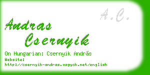 andras csernyik business card